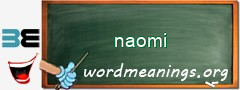 WordMeaning blackboard for naomi